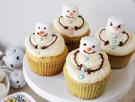 Рецепта Коледни мъфини снежни човечета